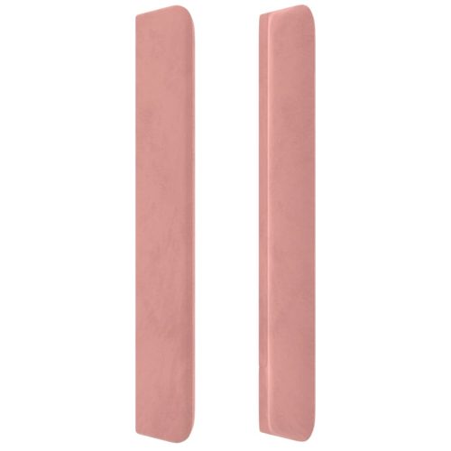  rózsaszín bársony fejtámla szárnyakkal 147x16x118/128 cm