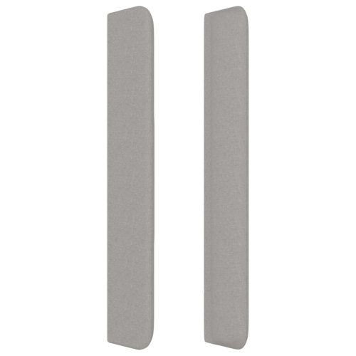  világosszürke szövet fejtámla szárnyakkal 163x16x118/128 cm