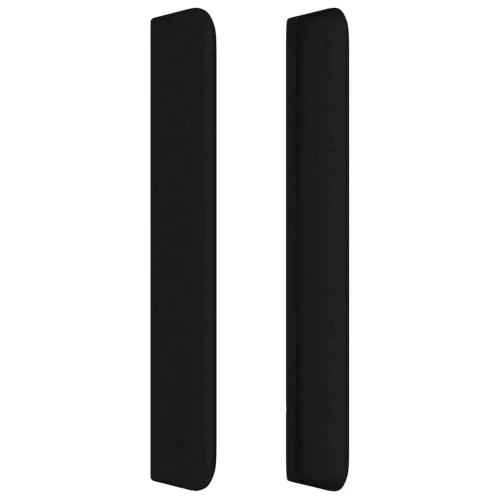  fekete szövet fejtámla szárnyakkal 163x16x118/128 cm