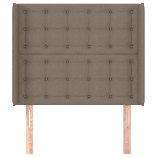  tópszínű szövet fejtámla szárnyakkal 103x16x118/128 cm