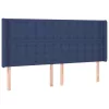  kék szövet fejtámla szárnyakkal 183x16x118/128 cm