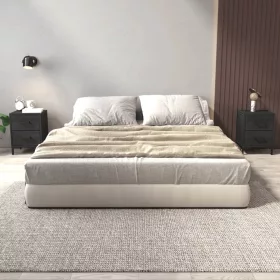    2 db fekete tömör fenyőfa éjjeliszekrény 36 x 30 x 45 cm