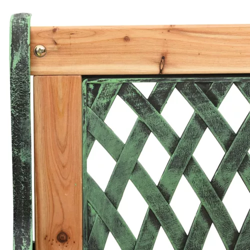  öntöttvas és tömör fenyőfa kerti pad 122 cm