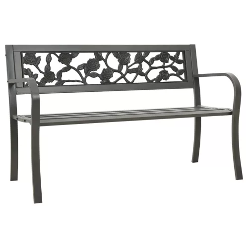  szürke kerti acélpad 125 cm