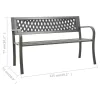  szürke kerti acélpad 125 cm