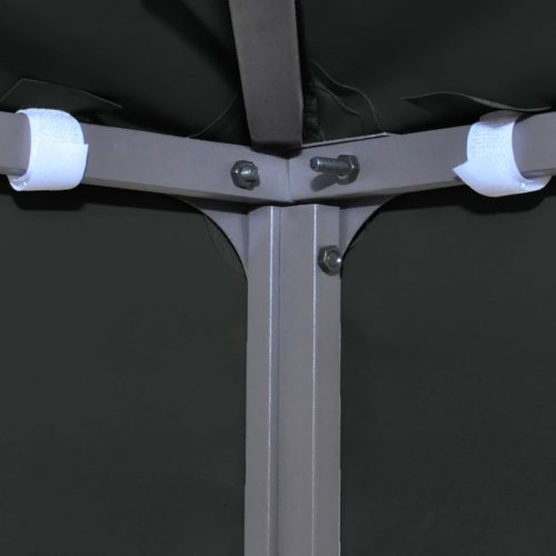  fekete kétszintes pavilon-tetőponyva 310 g/m² 4 x 3 m