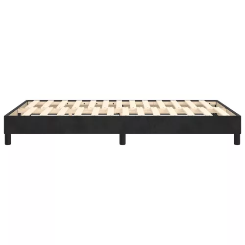  fekete bársony ágykeret matrac nélkül 120x200 cm