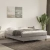  világosszürke bársony ágykeret matrac nélkül 140x200 cm