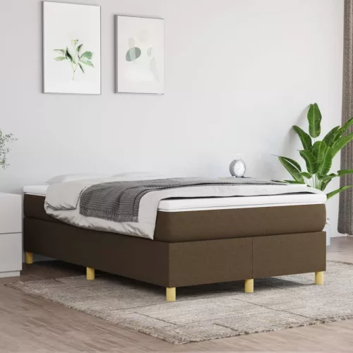  sötétbarna szövet ágykeret matrac nélkül 120x200 cm