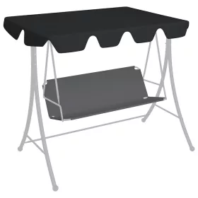  fekete csere ponyva kerti hintaágyhoz 150/130 x 105/70 cm