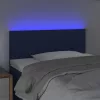 kék szövet LED-es fejtámla 90x5x78/88 cm