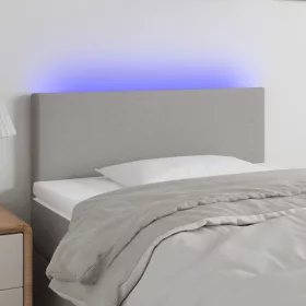  világosszürke szövet LED-es fejtámla 100x5x78/88 cm