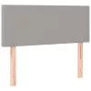  világosszürke szövet LED-es fejtámla 100x5x78/88 cm