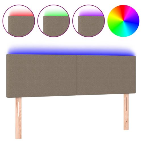  tópszínű szövet LED-es fejtámla 144x5x78/88 cm