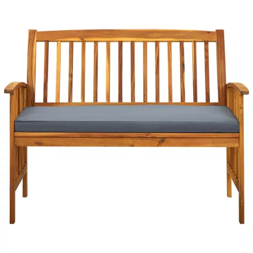  tömör akácfa kerti pad párnával 119 cm
