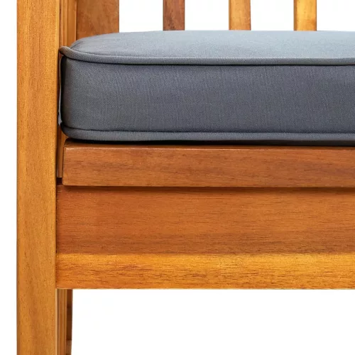  tömör akácfa kerti pad párnával 119 cm