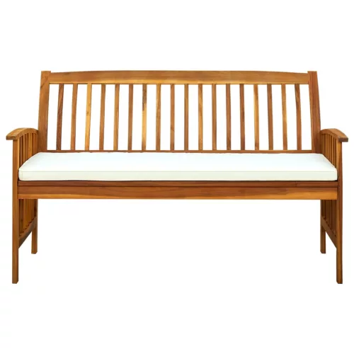  tömör akácfa kerti pad párnával 147 cm