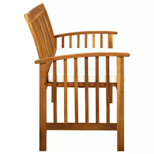  tömör akácfa kerti pad párnával 147 cm