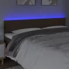  sötétbarna szövet LED-es fejtámla 200x5x78/88 cm