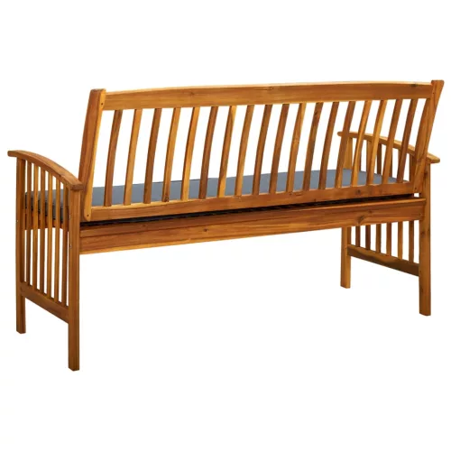  tömör akácfa kerti pad párnával 147 cm
