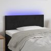  fekete bársony LED-es fejtámla 80 x 5 x 78/88 cm