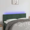  sötétzöld bársony LED-es fejtámla 144x5x78/88 cm