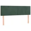  sötétzöld bársony LED-es fejtámla 144x5x78/88 cm