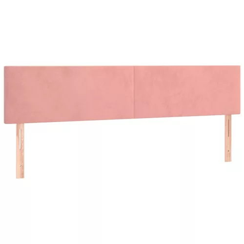  rózsaszín bársony LED-es fejtámla 180x5x78/88 cm