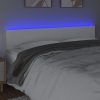  fehér műbőr LED-es fejtámla 180 x 5 x 78/88 cm