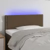  sötétbarna szövet LED-es fejtámla 80 x 5 x 78/88 cm