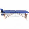 VID 2 zonski drveni masažni stol u plavoj boji