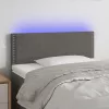  sötétszürke bársony LED-es fejtámla 80 x 5 x 78/88 cm