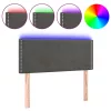  sötétszürke bársony LED-es fejtámla 80 x 5 x 78/88 cm