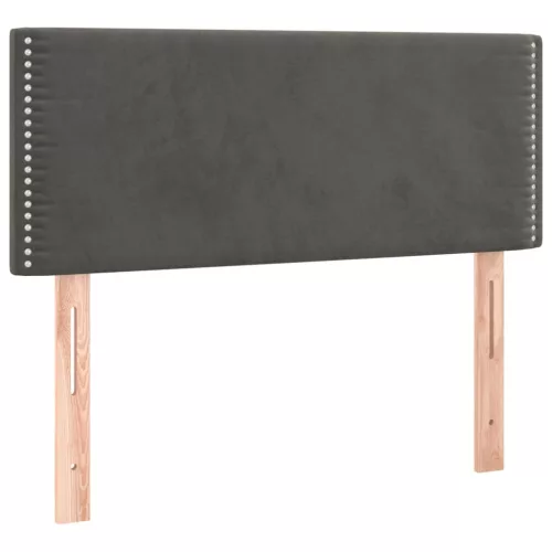  sötétszürke bársony LED-es fejtámla 80 x 5 x 78/88 cm