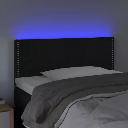  fekete bársony LED-es fejtámla 100x5x78/88 cm