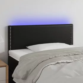  fekete műbőr LED-es fejtámla 100 x 5 x 78/88 cm