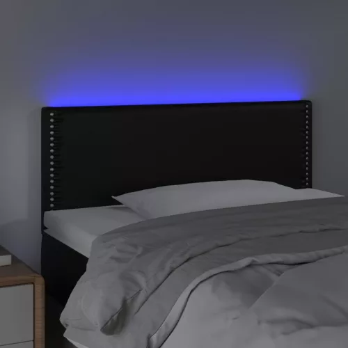  fekete műbőr LED-es fejtámla 100 x 5 x 78/88 cm