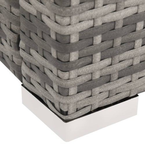  kétszemélyes szürke polyrattan napozóágy