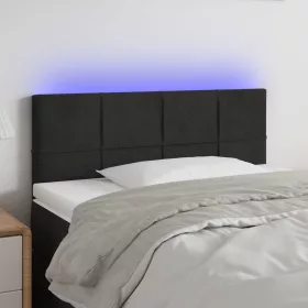  fekete bársony LED-es fejtámla 80 x 5 x 78/88 cm