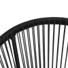  2 db fekete rattan kerti kagylószék
