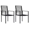  2 db fekete PVC rattan kerti szék
