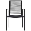  2 db fekete PVC rattan kerti szék