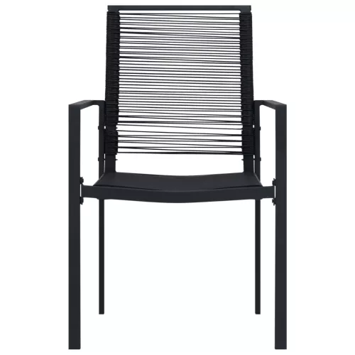  2 db fekete PVC rattan kerti szék