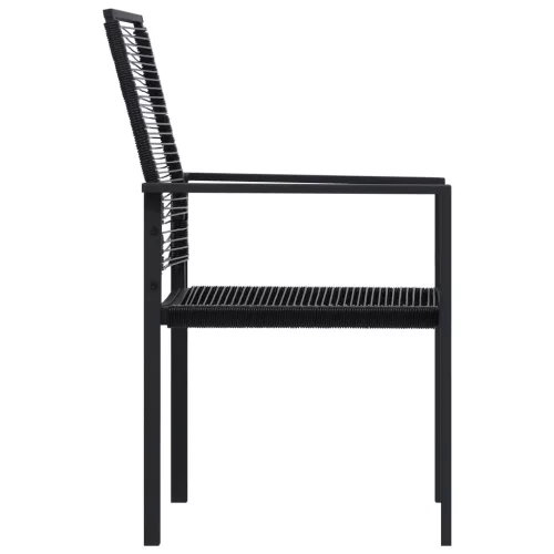  2 db fekete PVC rattan kerti szék