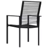  2 db fekete PVC rattan kerti szék