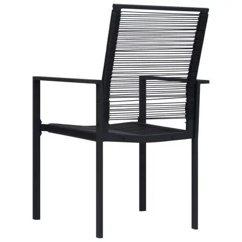  2 db fekete PVC rattan kerti szék