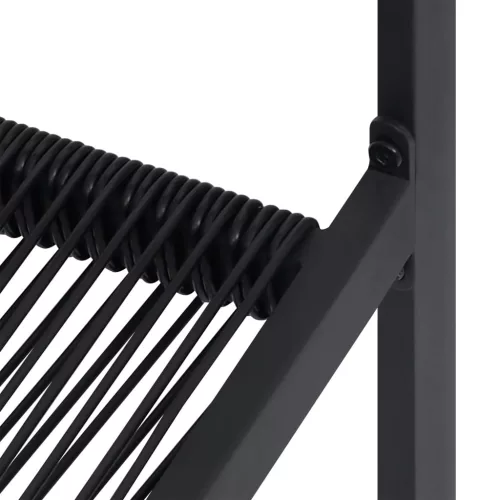  2 db fekete PVC rattan kerti szék