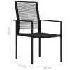  2 db fekete PVC rattan kerti szék