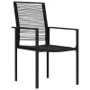  4 db fekete PVC rattan kerti szék