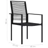  4 db fekete PVC rattan kerti szék